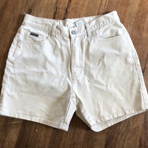 Calvin Klein high wasted cream shorts
